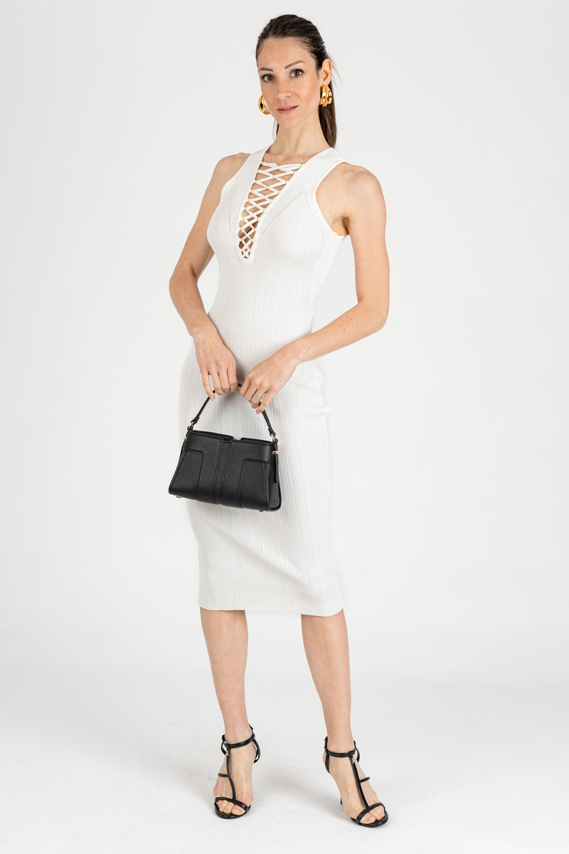 Abito Lacci Criss-Cross Avorio