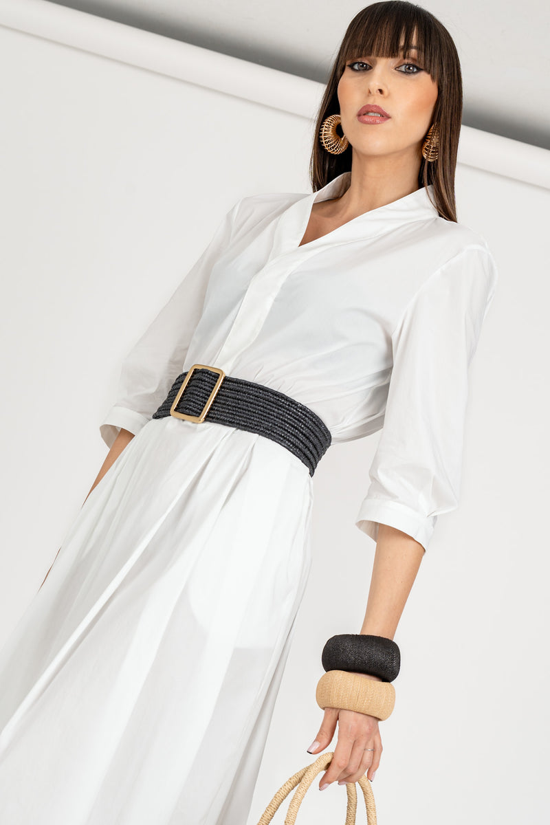 Cintura in Rafia Strech Nero Gold – Habito Abbigliamento