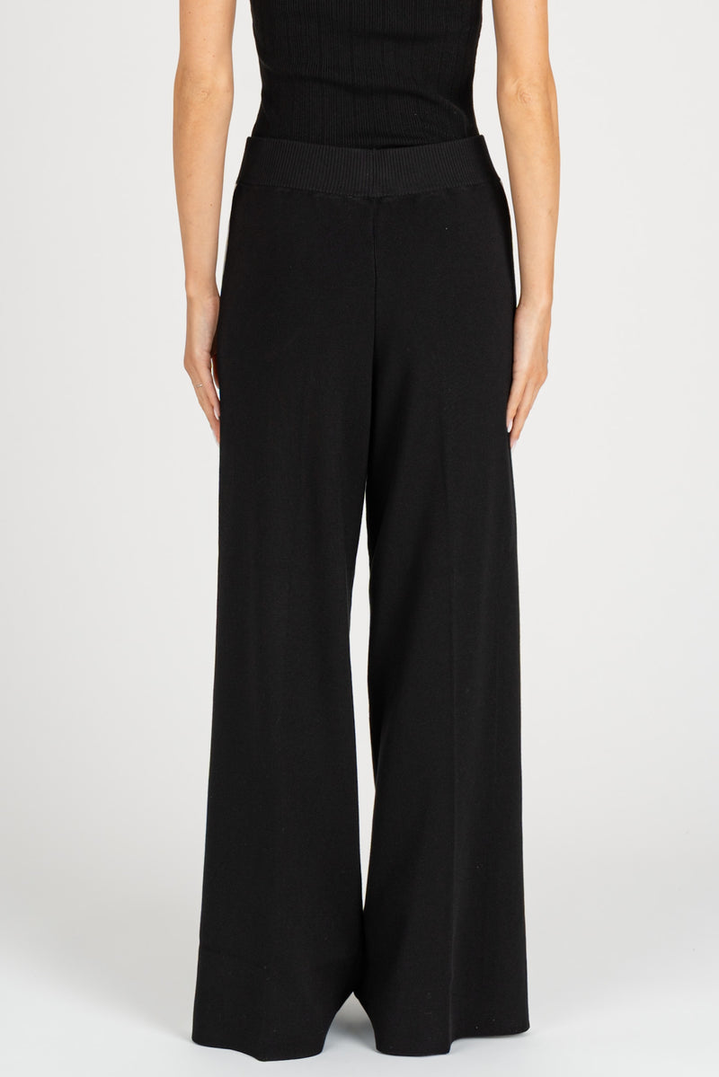 Pantalone con Bande Nero-Milk