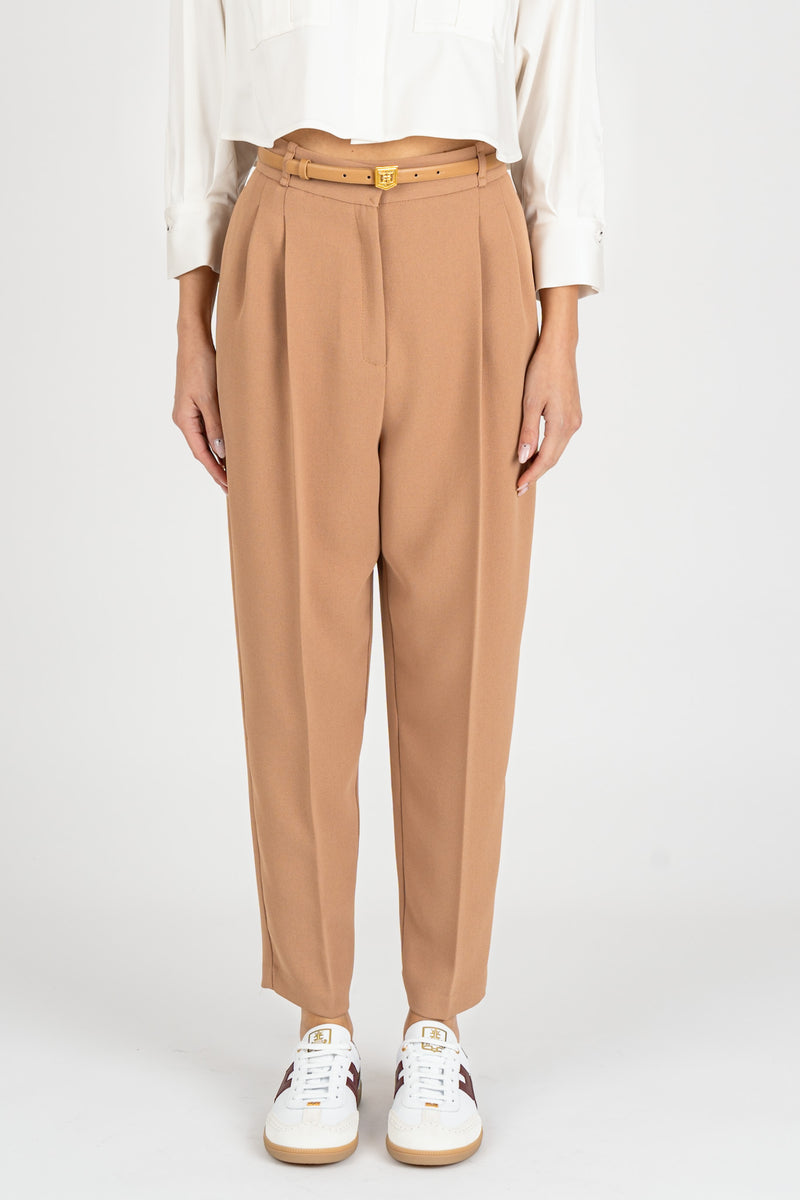 Pantalone con Cintura Camel