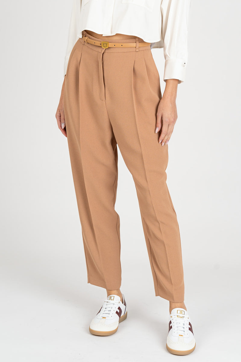 Pantalone con Cintura Camel