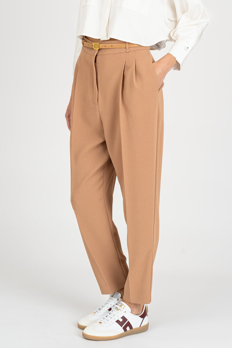 Pantalone con Cintura Camel