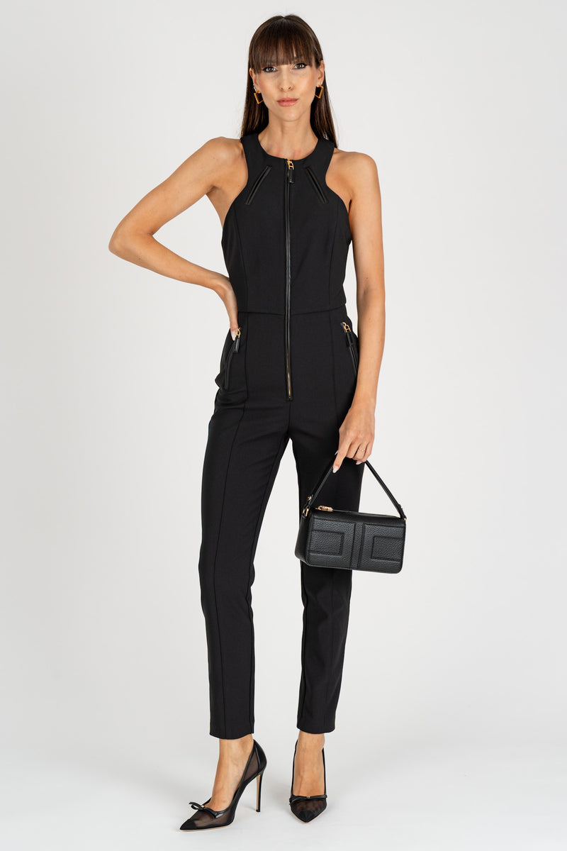 Tuta con Dettagli zip Nero