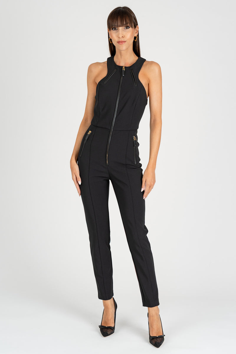 Tuta con Dettagli zip Nero