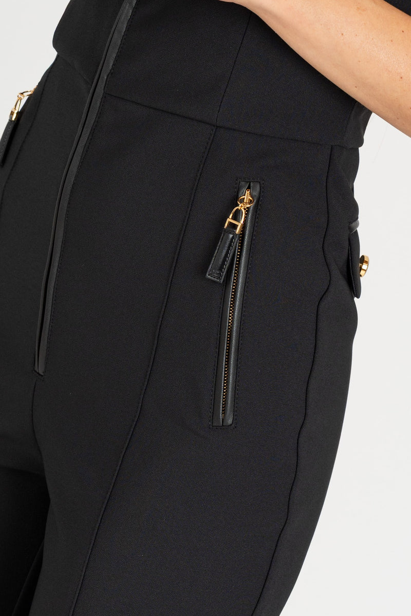 Tuta con Dettagli zip Nero