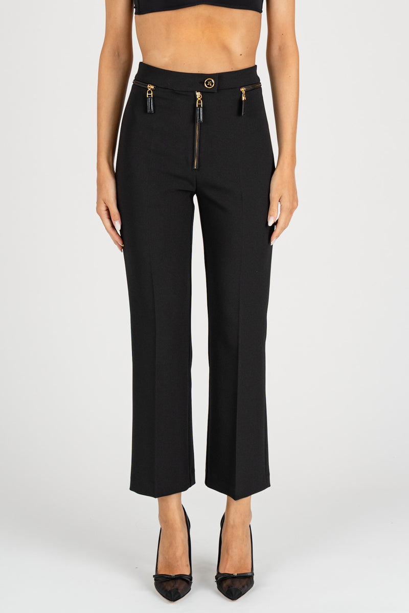 Pantalone con Dettaglio zip Nero