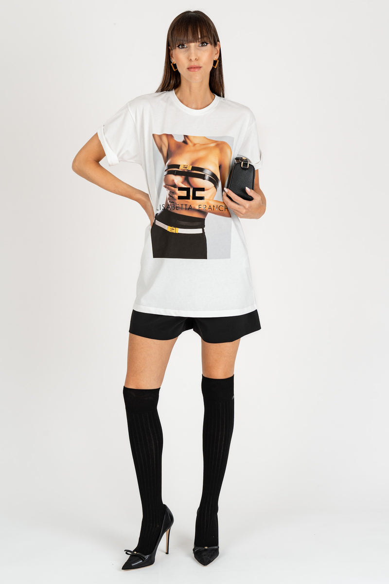 T-Shirt stampa Grafica Gesso