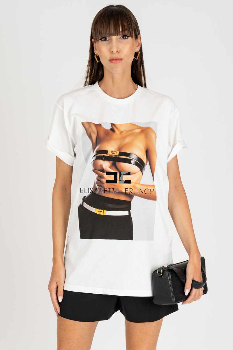 T-Shirt stampa Grafica Gesso