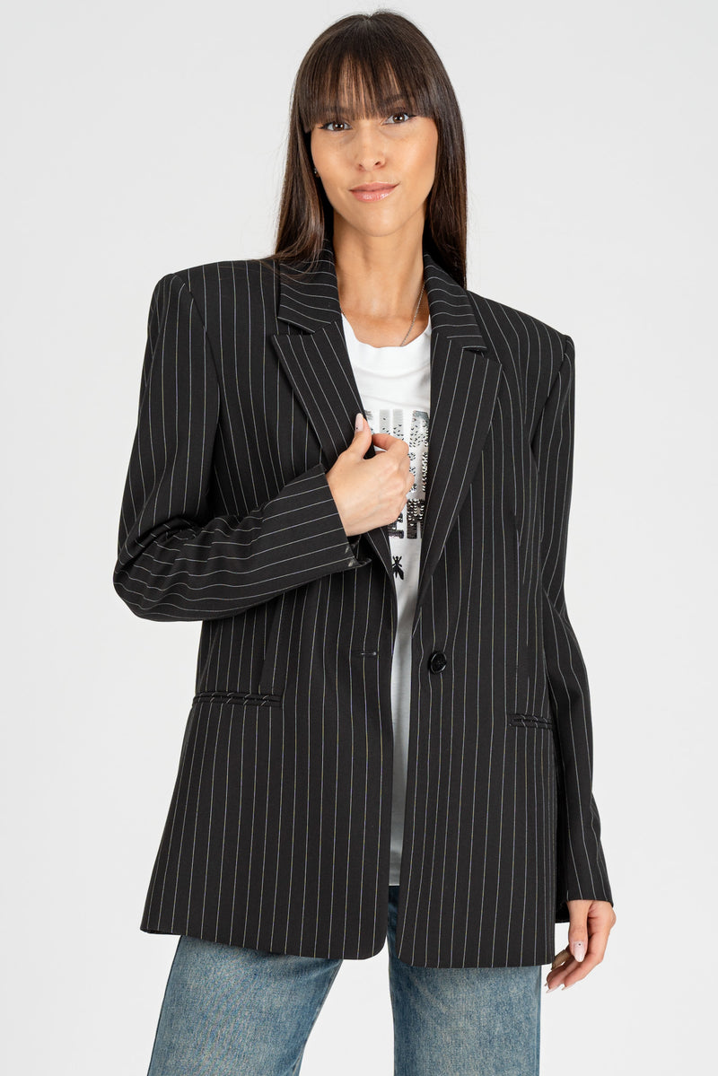 Giacca Blazer Gessato Black Stripes