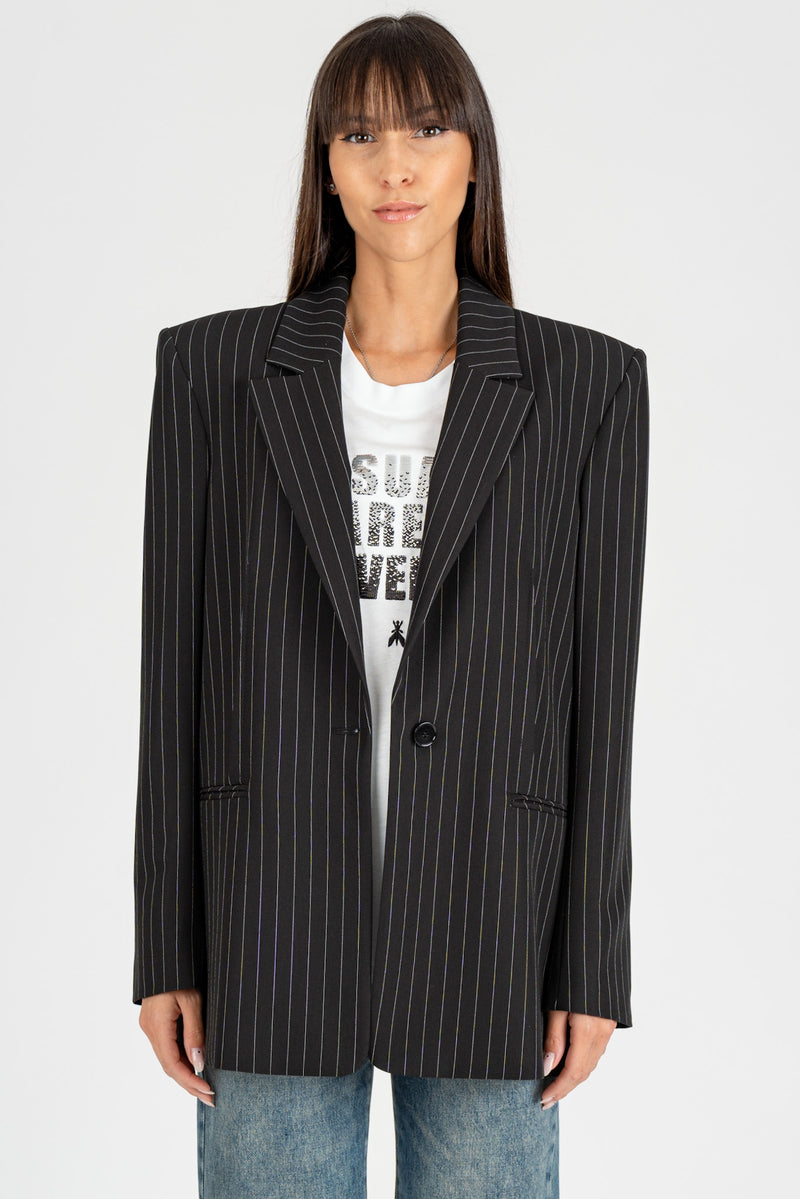 Giacca Blazer Gessato Black Stripes