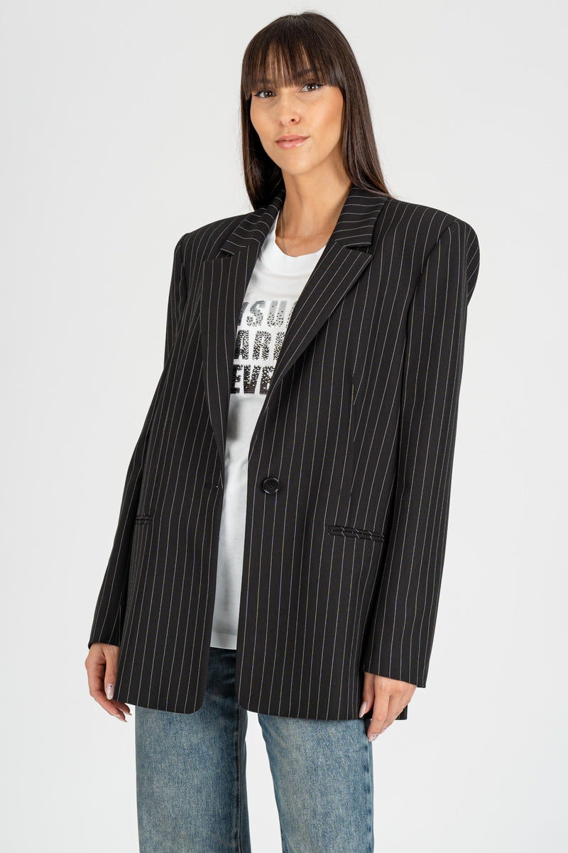 Giacca Blazer Gessato Black Stripes