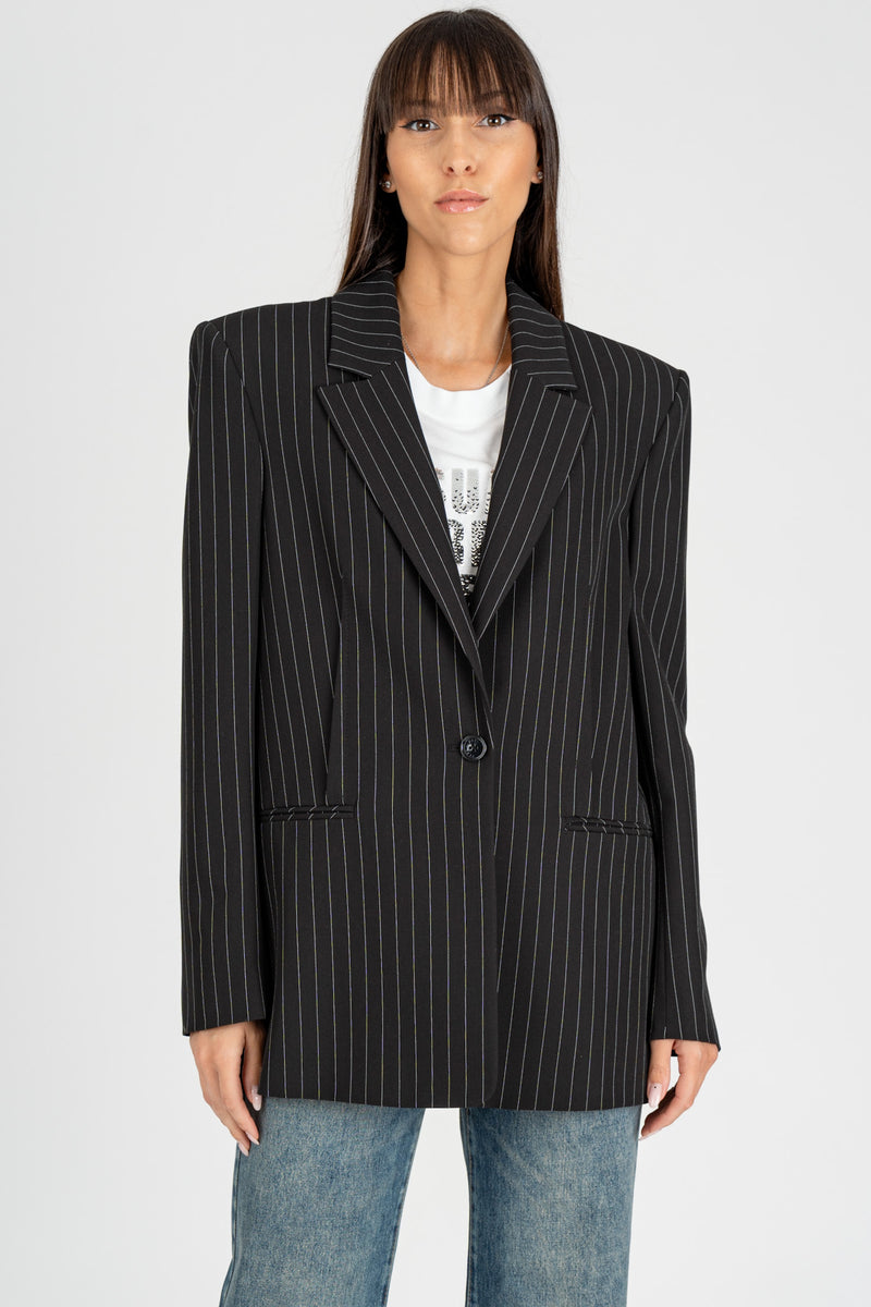 Giacca Blazer Gessato Black Stripes