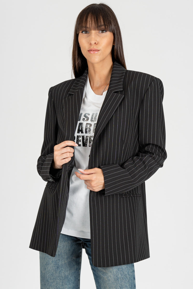 Giacca Blazer Gessato Black Stripes