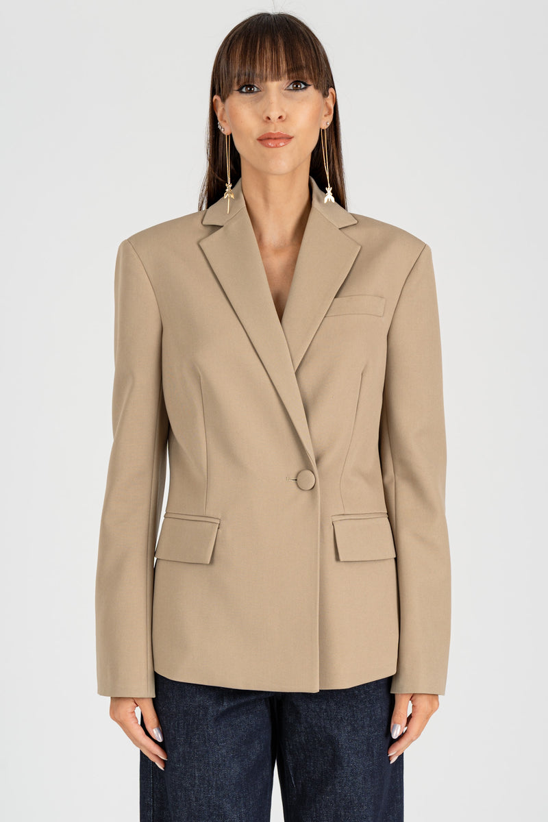 Giacca Blazer Asimmetrica Stone Beige