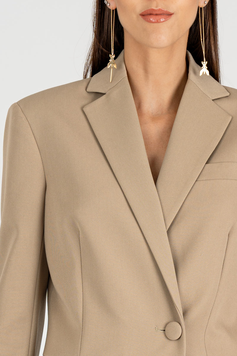 Giacca Blazer Asimmetrica Stone Beige