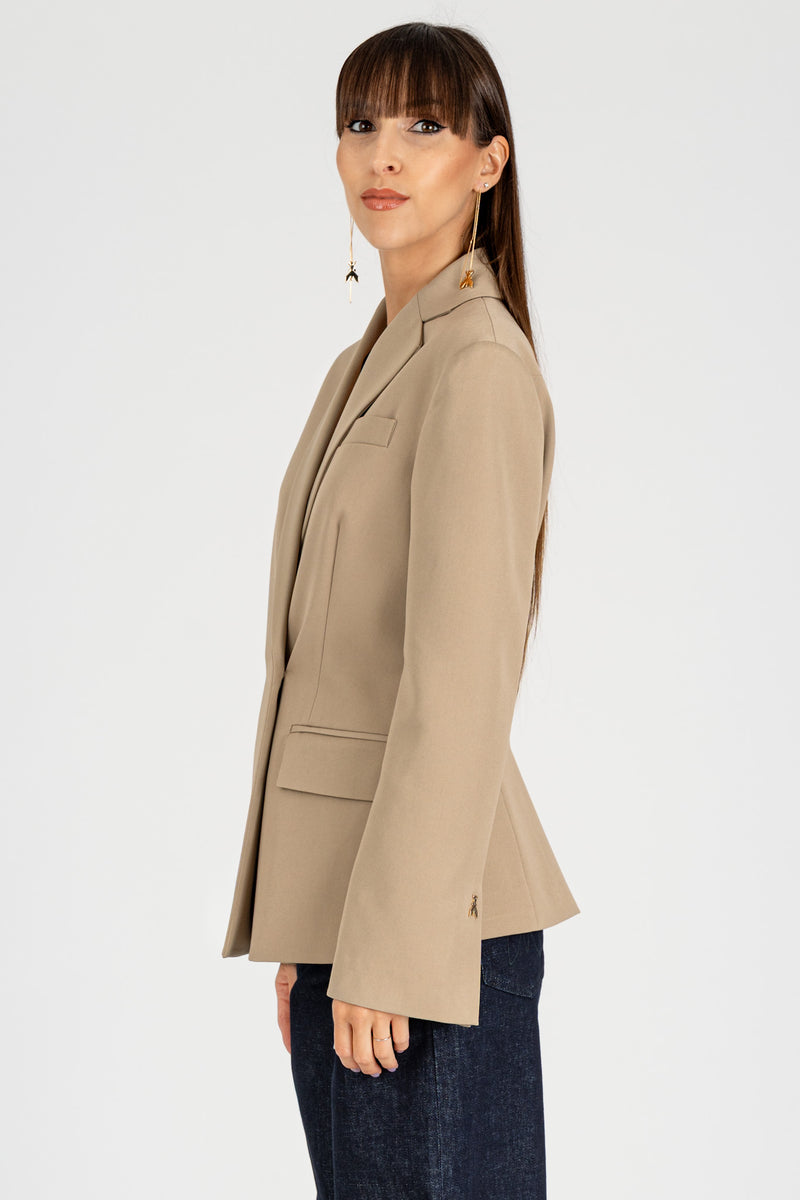 Giacca Blazer Asimmetrica Stone Beige