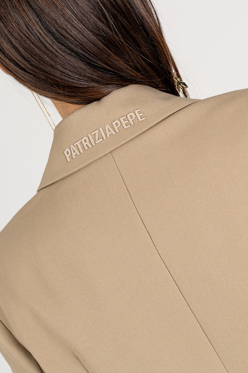Giacca Blazer Asimmetrica Stone Beige
