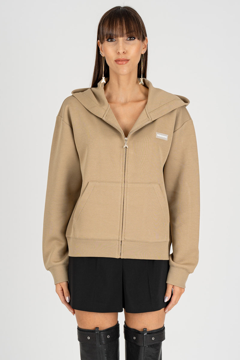 Felpa con Cappuccio Stone Beige