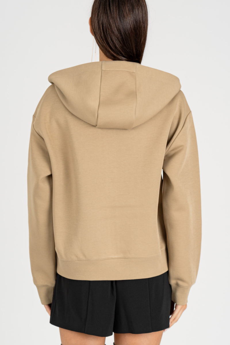 Felpa con Cappuccio Stone Beige