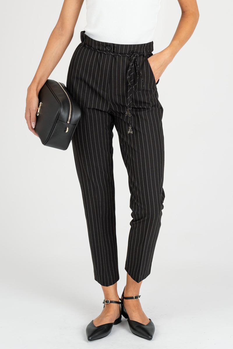 Pantalone Gessato Black Stripes