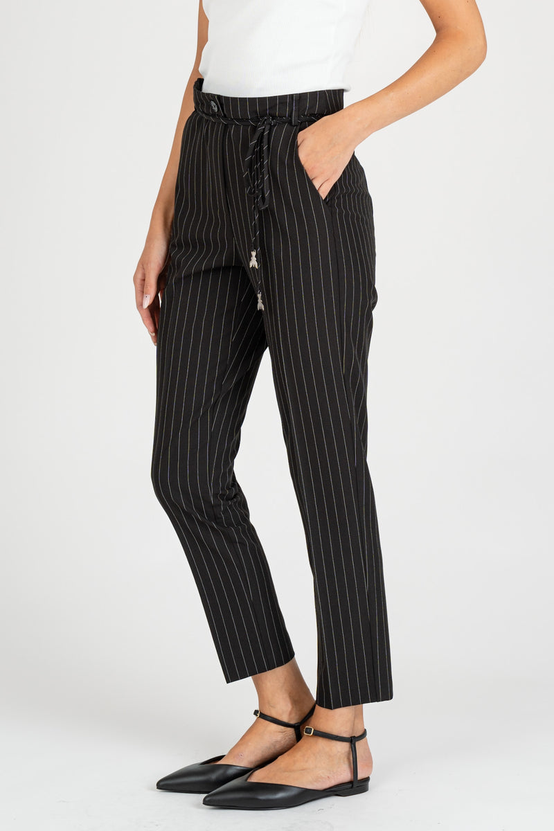 Pantalone Gessato Black Stripes