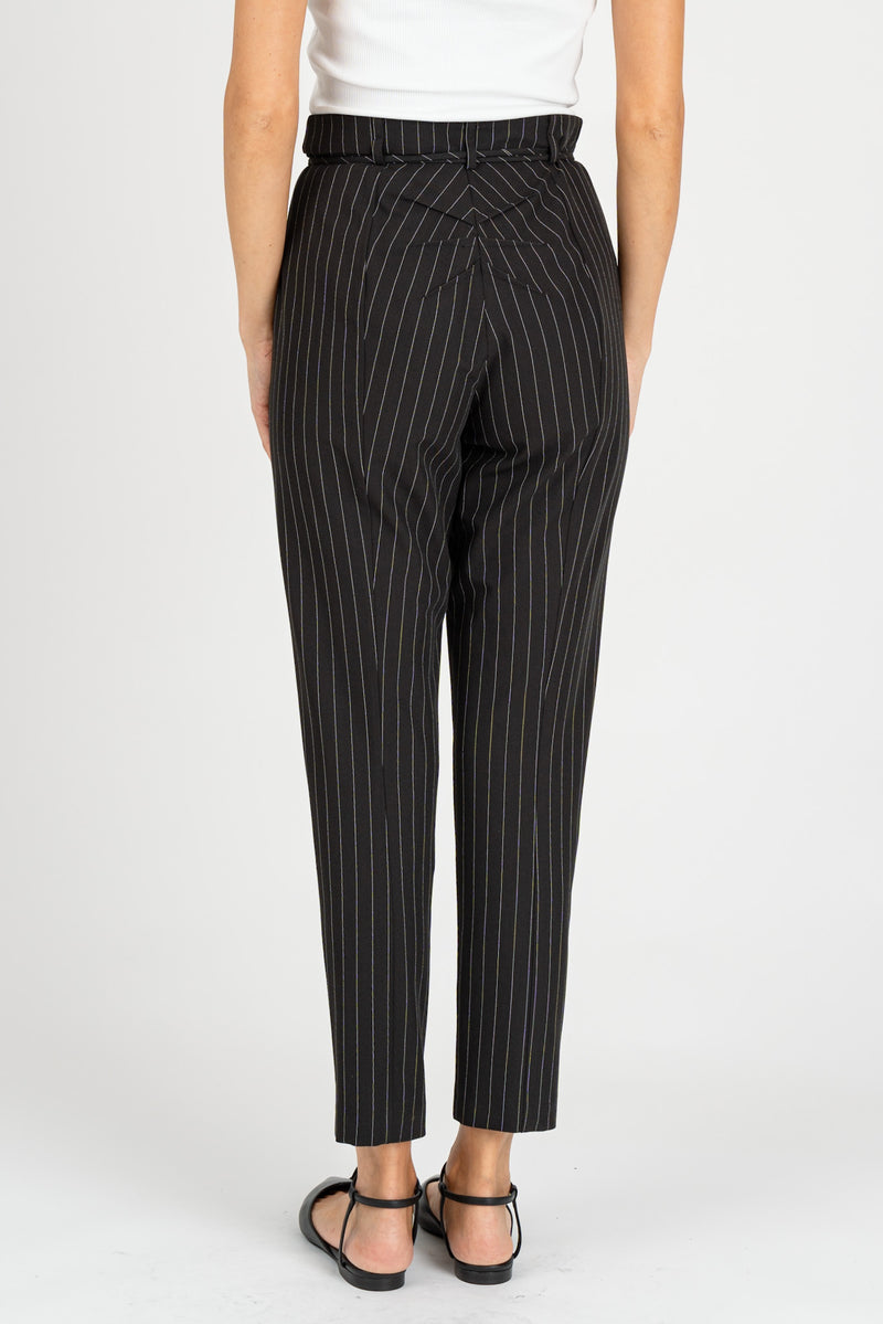 Pantalone Gessato Black Stripes