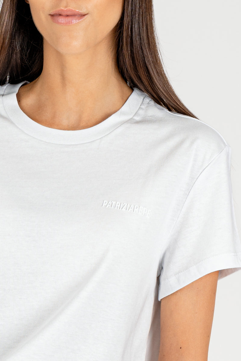 T-Shirt con logo Bianco Ottico