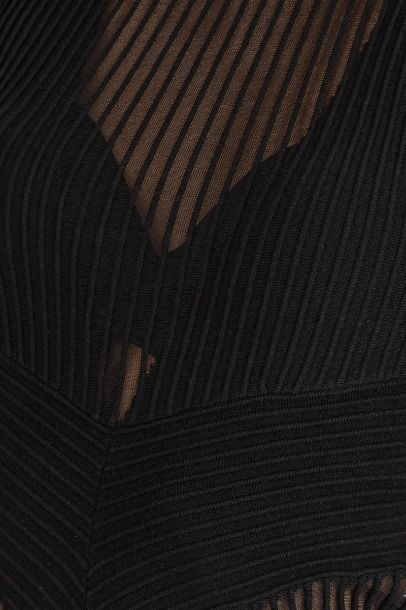 Abito in Maglia Costa Nero