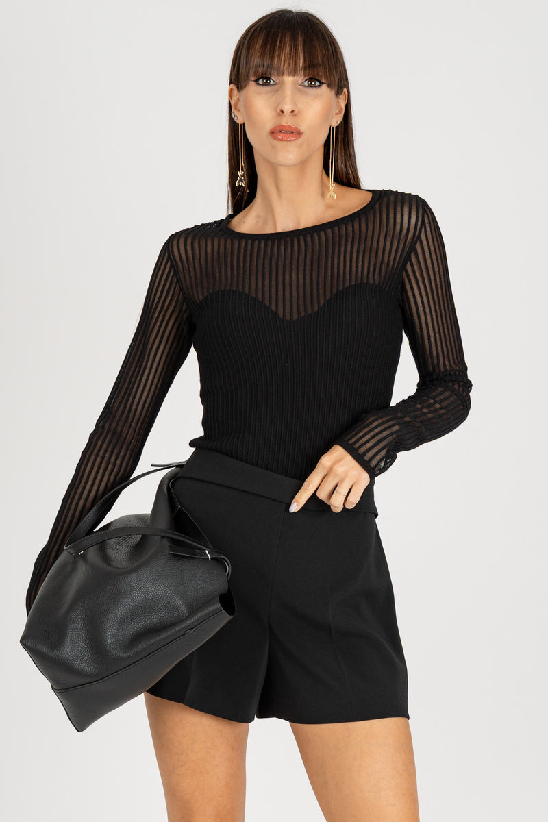 Maglia Coste Nero