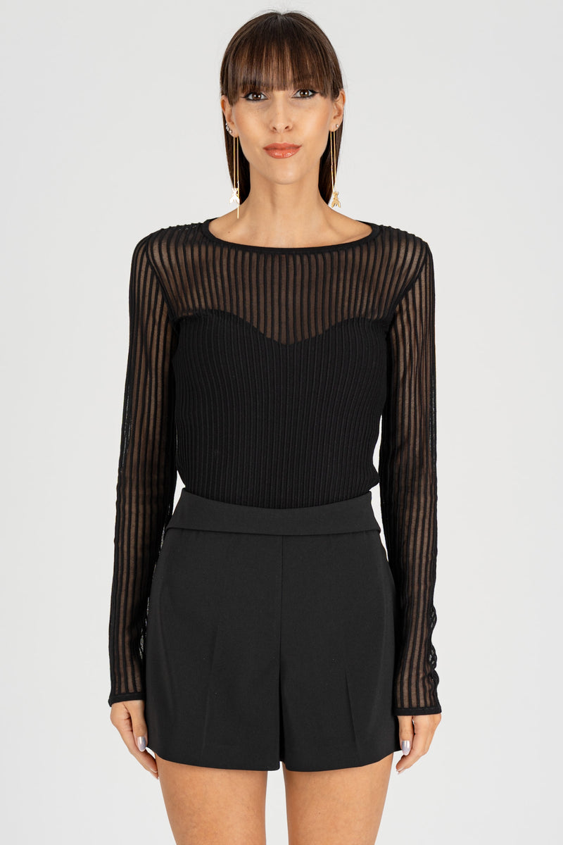 Maglia Coste Nero