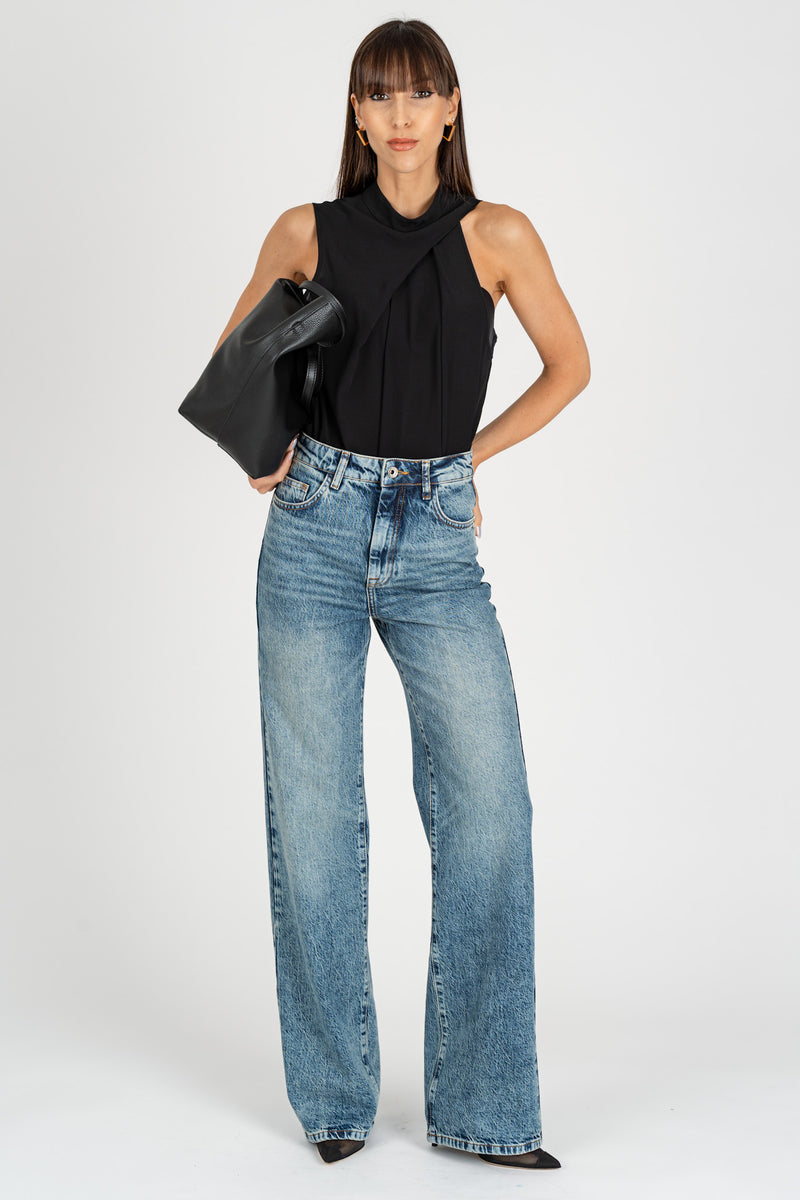 Jeans a Vita Alta Vintage Wash