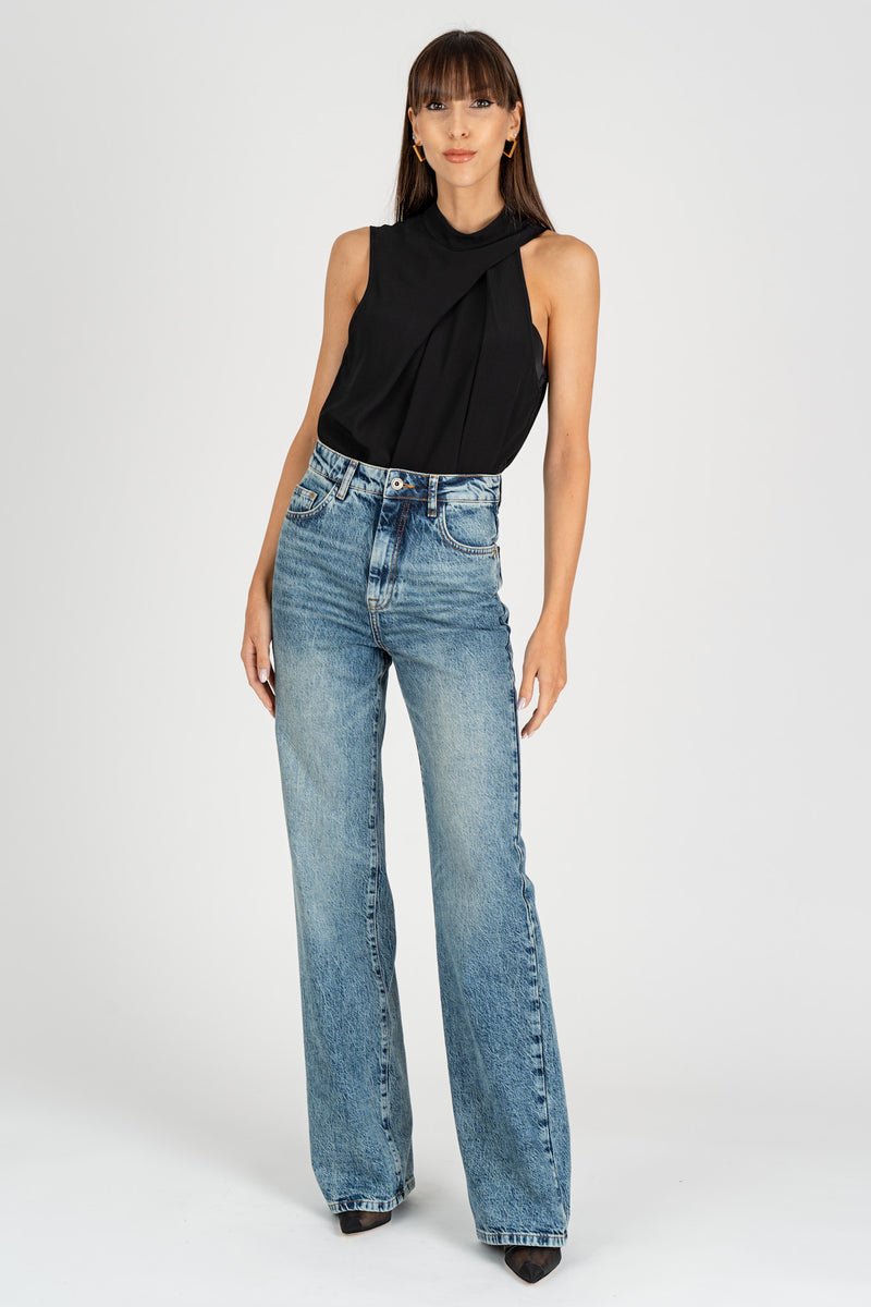 Jeans a Vita Alta Vintage Wash