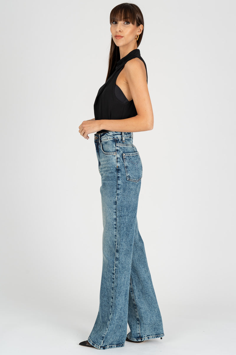 Jeans a Vita Alta Vintage Wash