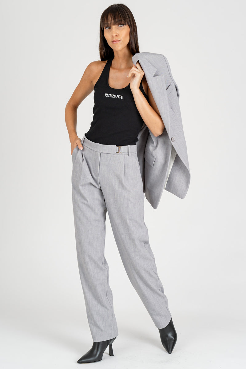 Pantalone Over Maschile Grigio Chiaro