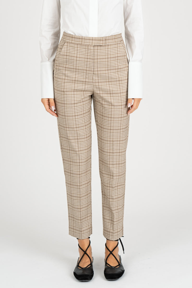 Pantalone Checked Stone Beige Check
