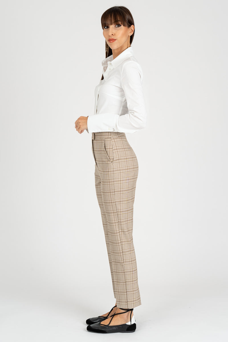 Pantalone Checked Stone Beige Check