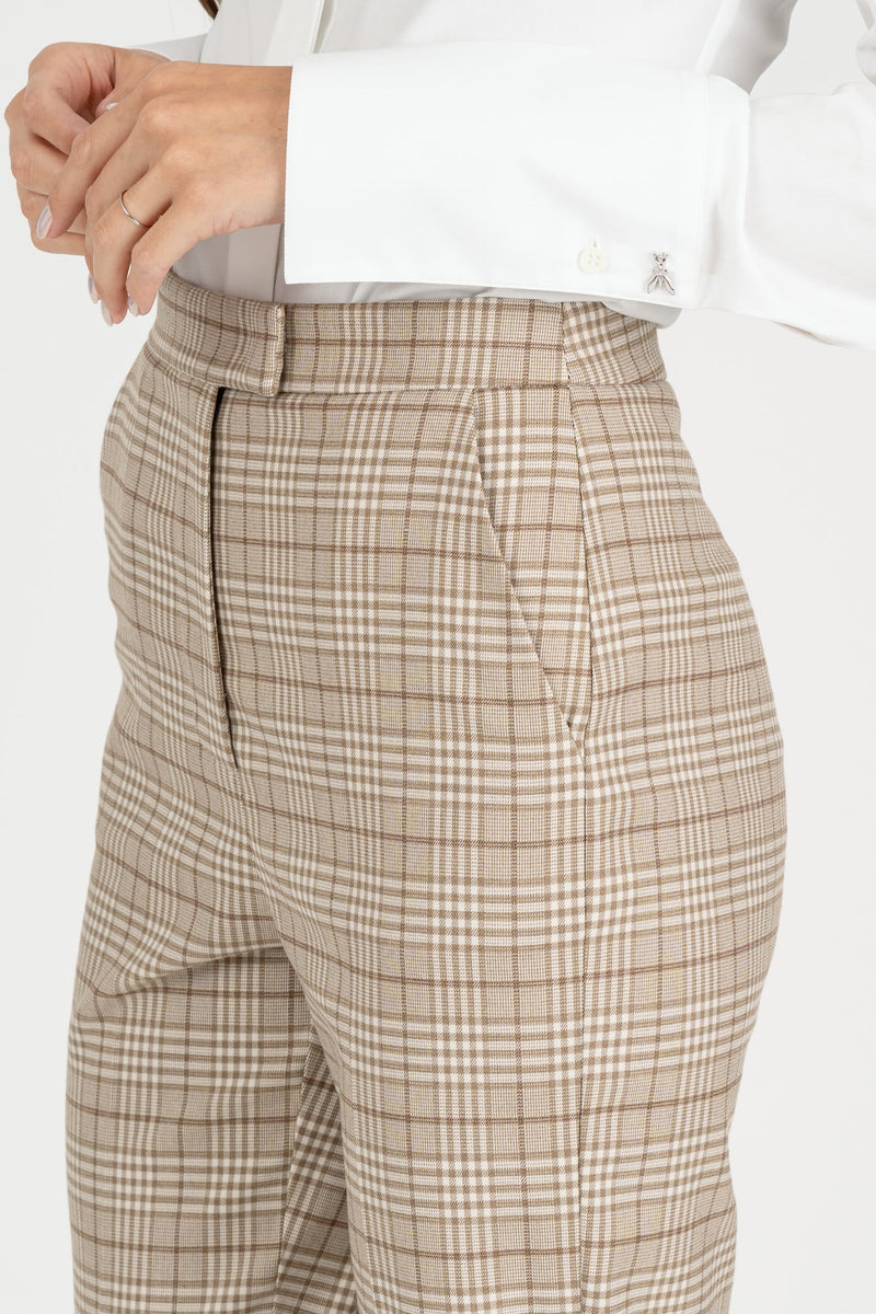 Pantalone Checked Stone Beige Check