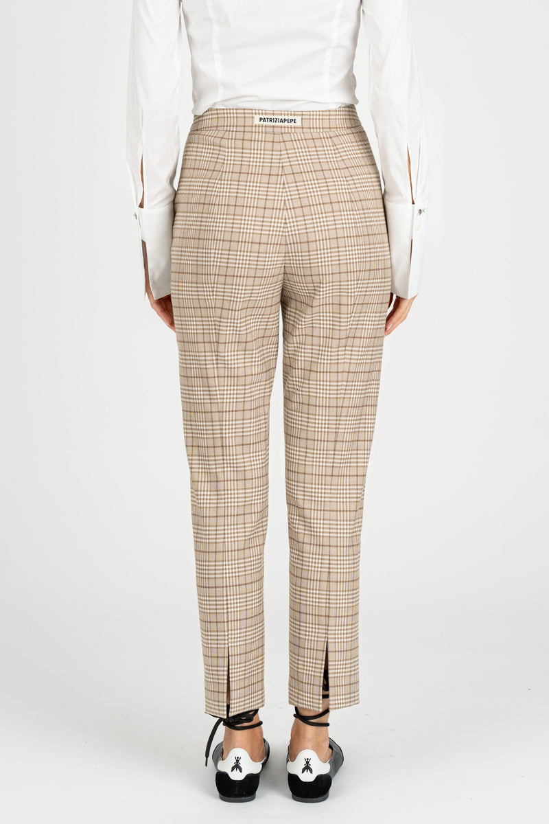 Pantalone Checked Stone Beige Check