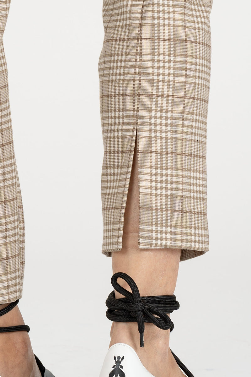 Pantalone Checked Stone Beige Check