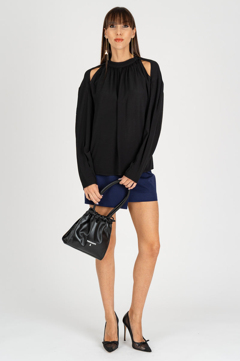 Camicia Cut-Out Nero