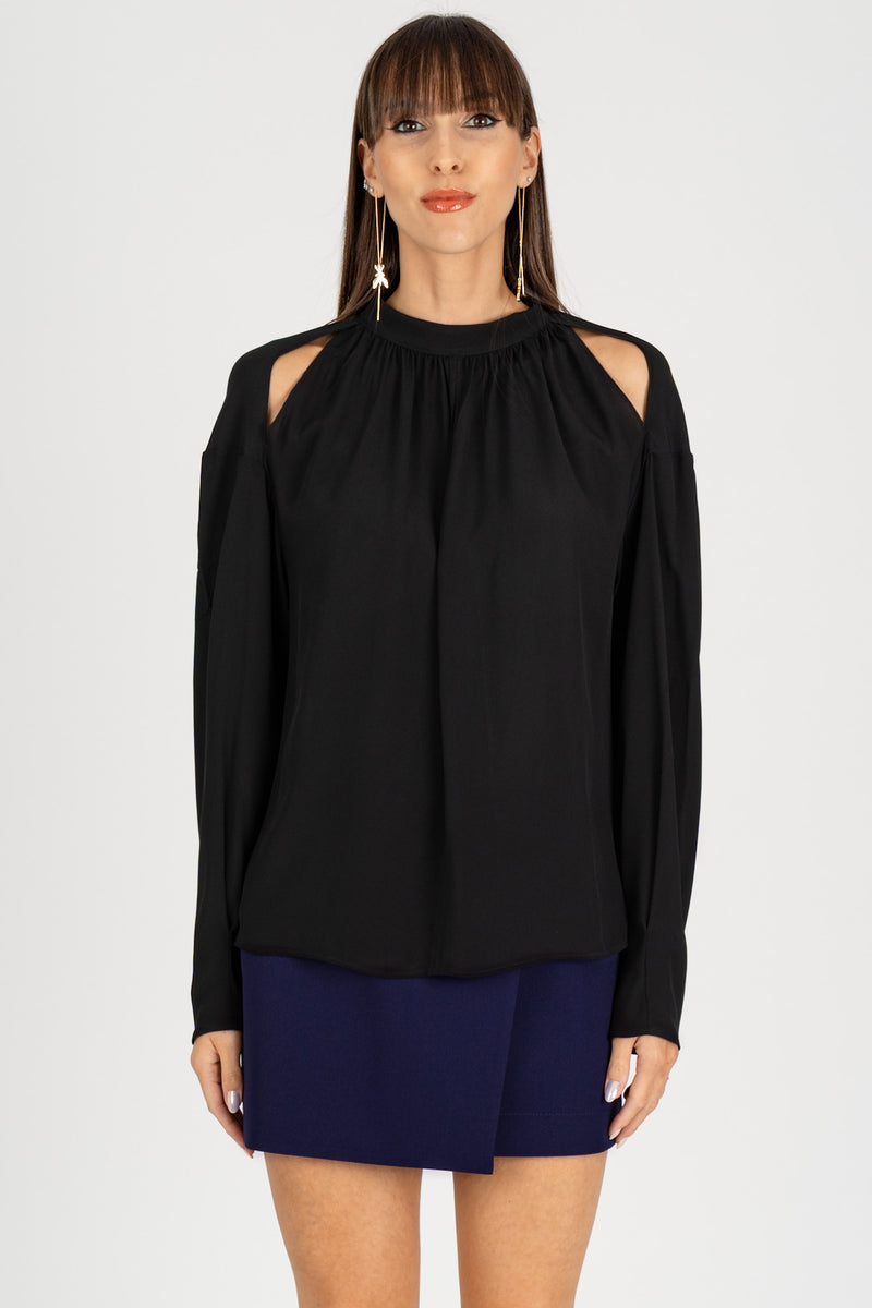 Camicia Cut-Out Nero