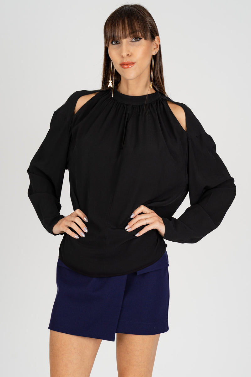 Camicia Cut-Out Nero