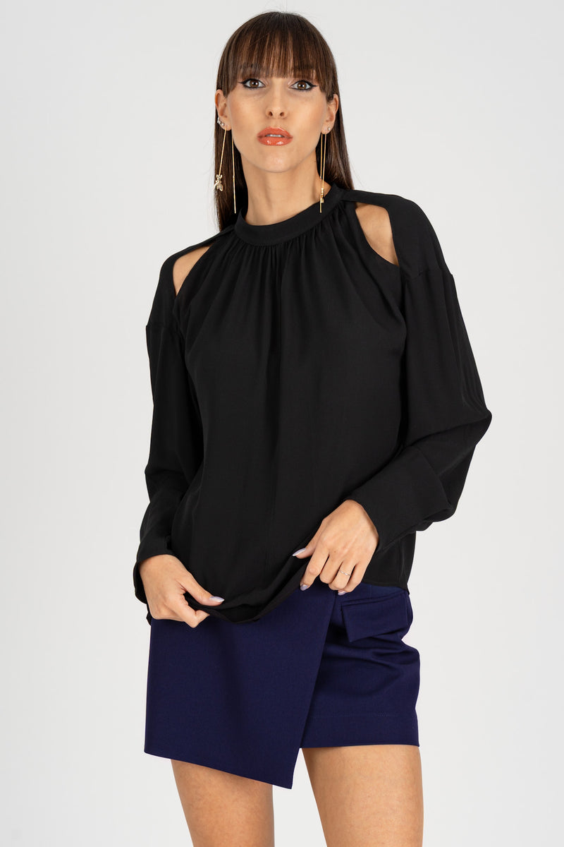 Camicia Cut-Out Nero