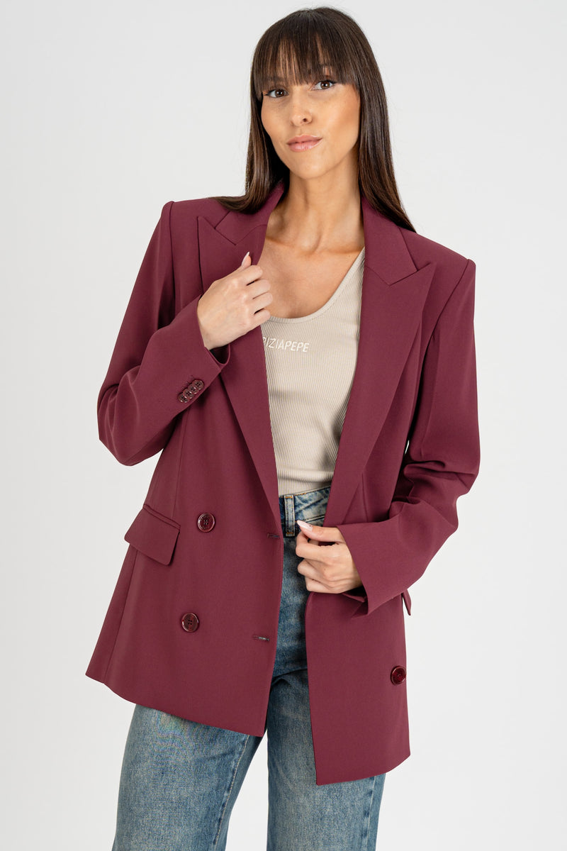 Giacca Blazer essential Plum Elixir