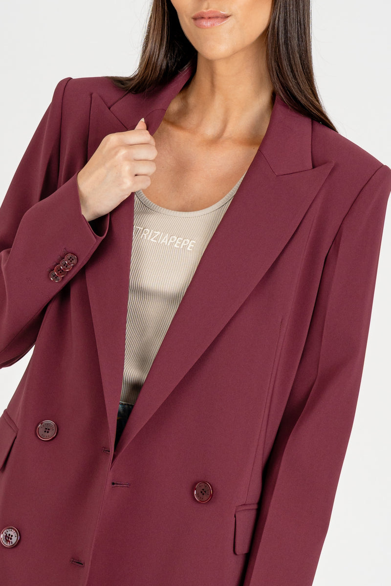 Giacca Blazer essential Plum Elixir