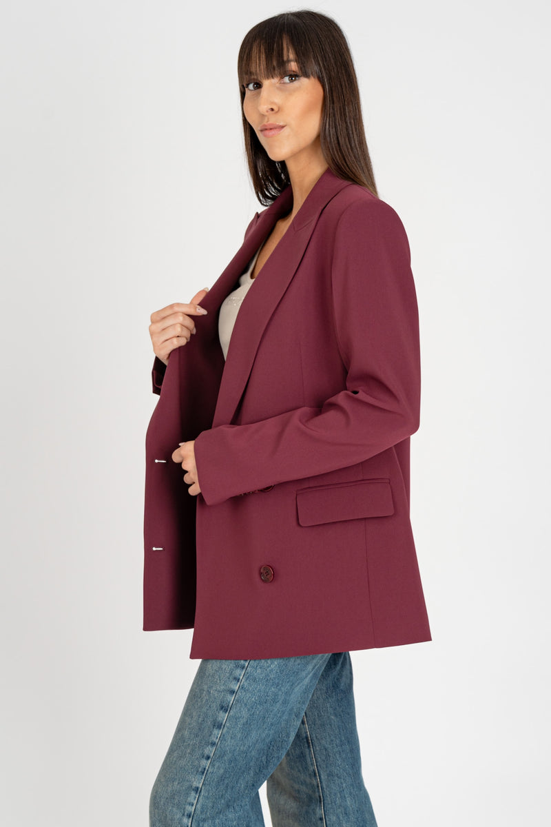 Giacca Blazer essential Plum Elixir