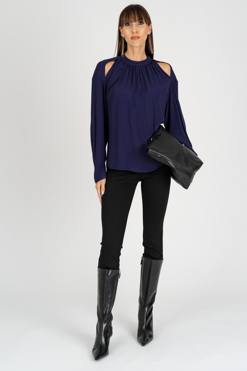 Camicia Cut-Out Evening Blue