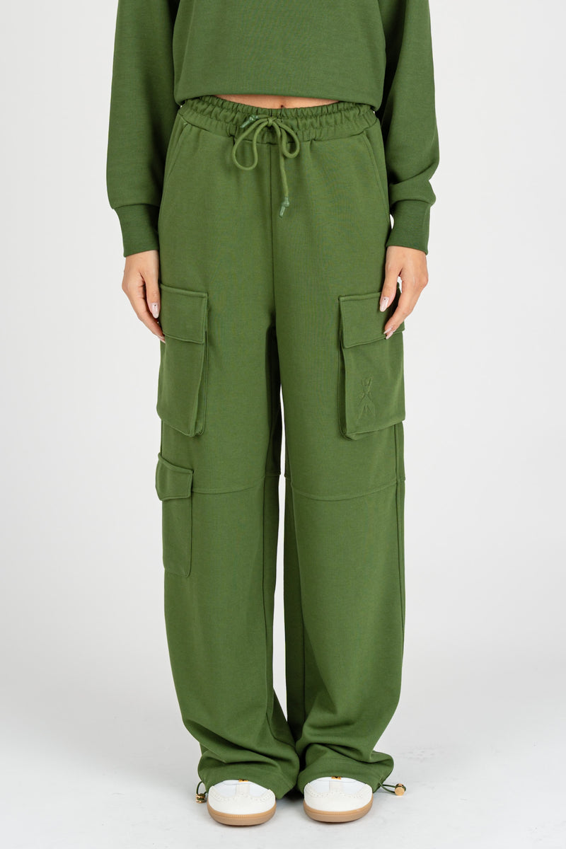 Pantaloni Cargo in felpa Green Garden