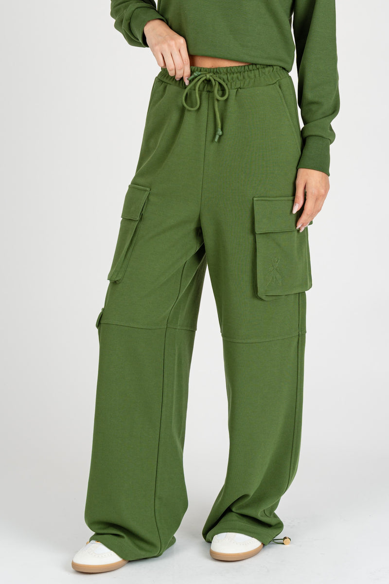 Pantaloni Cargo in felpa Green Garden