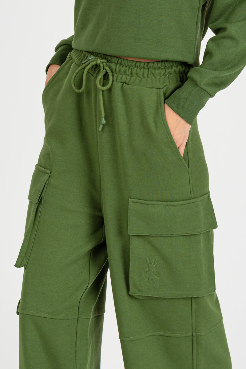 Pantaloni Cargo in felpa Green Garden